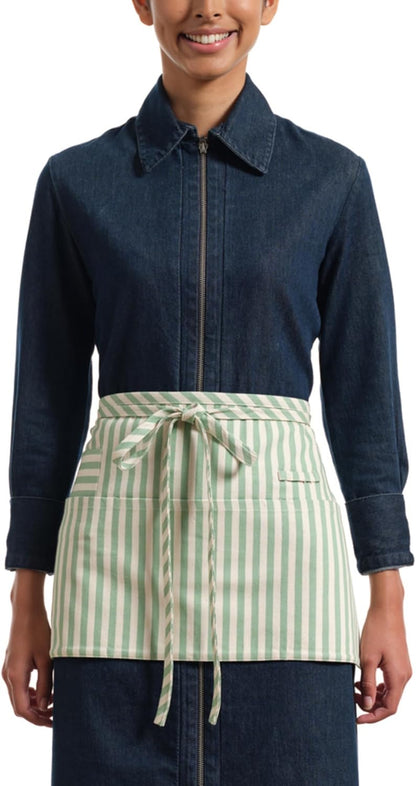 MEEMA Waist Apron with 3 Pockets | Waitress Apron | Waitress Apron with Pockets | Half Aprons With Pockets | Server Aprons Women
