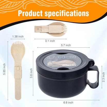 Microwave Bowl with Lids,Ramen Bowl,28oz Microwave Soup Mugs with Handles,for Soup and Instant Noodles,Oatmeal, Gumbo, Salad, College Dorm Room Essentials for Girls for Boys Apartment Essentials