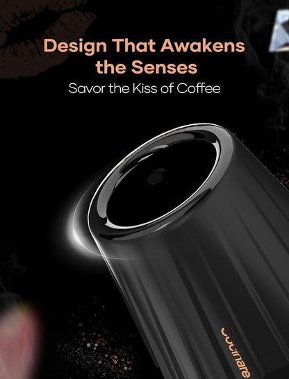 Cocinare KissCup Ceramic Espresso Cup – 2.2oz Demitasse Cup for Espresso, Pour-over coffee & Tea, Nebula Black, Ceramic Collection