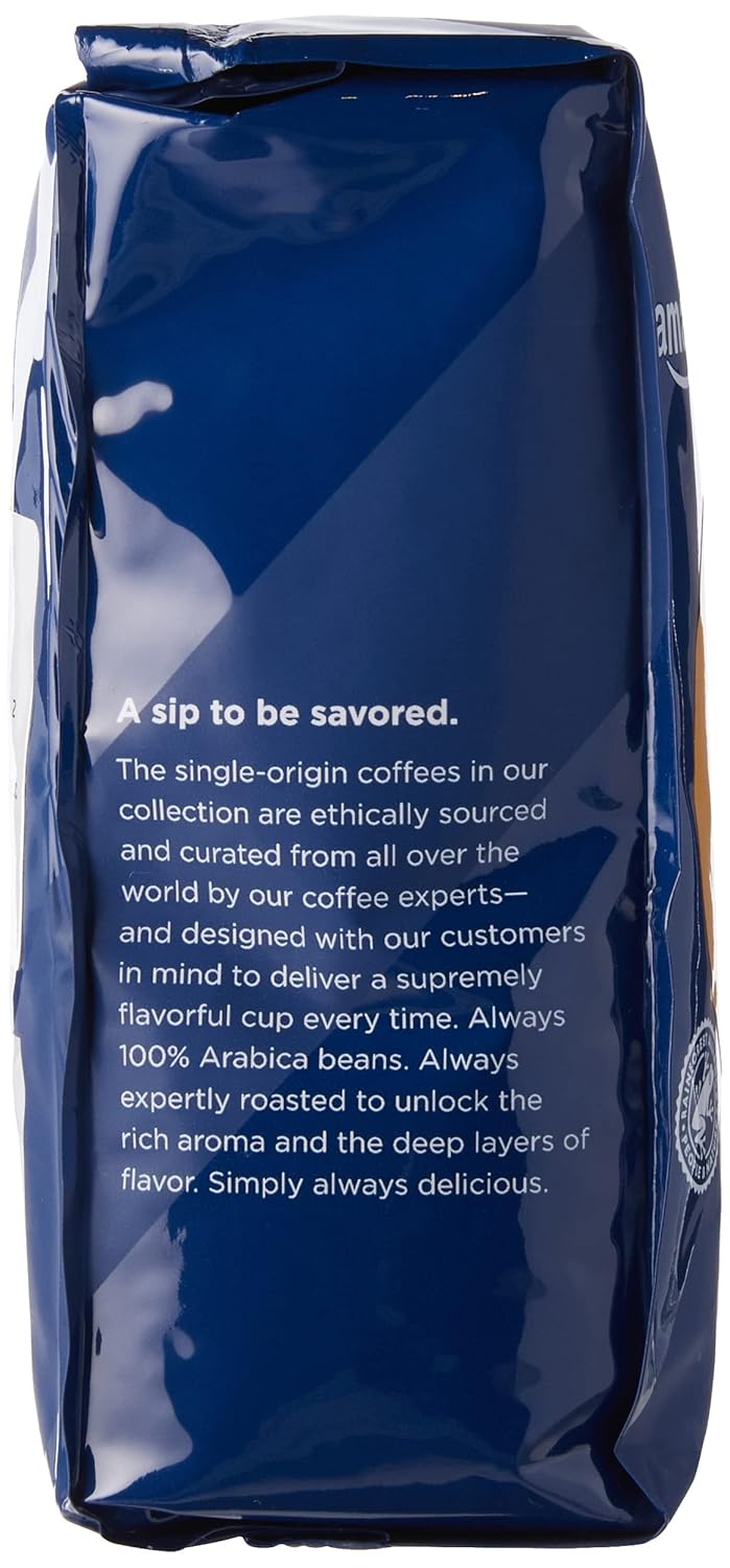 Amazon Fresh, Rwanda Whole Bean Coffee, Light Roast, 12 Ounce