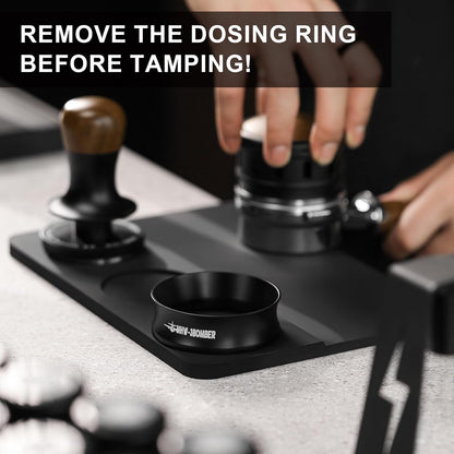 MHW-3BOMBER 54mm Espresso Dosing Funnel Magnetic Coffee Dosing Ring Portafilter Funnel Barista Tools Compatible with 54mm Espresso Portafilter DR5547B-OS