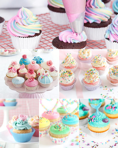 18/21/24 Inch Extra Large Piping Bags Disposable, 100 Pieces Icing Bags, Tipless Piping Bags, Thickened Pastry Bags, Non-Slip & Anti-Burst, Frosting Piping Bags for Cakes Cookies Decoration