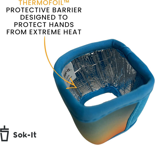 Sok It HotSok Coffee & Tea Reusable Insulated Neoprene Cup Sleeve (Bright Pink)