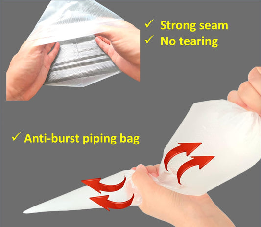 XXL 26 Inch Extra Large Piping Bags,100 Pack Disposable Pastry Bags,Thick Anti-Burst Icing Piping Pastry Bags For Frosting Decorating Cake Cupcake Cookie (26 Inch-100 Pack)