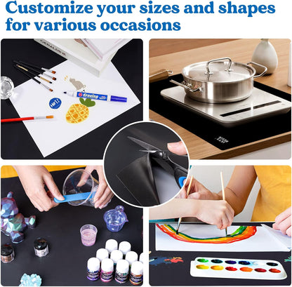 LET'S RESIN Extra Large Silicone Mat for Crafts,36''x24''Nonstick &Nonskid Heat-Resistant Silicone Crafts Mat, Easy Clean&Store Multipurpose Silicone Mat for Resin, DIY Art,Paint, Clay