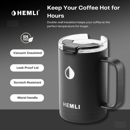 Pour Over Coffee Maker Camp Set – Vacuum Insulated Mug with Leakproof Lid, Stainless Steel Micro Filter, Scratch-Resistant Finish, Portable Coffee Maker for Camping, Travel & Outdoor Adventures