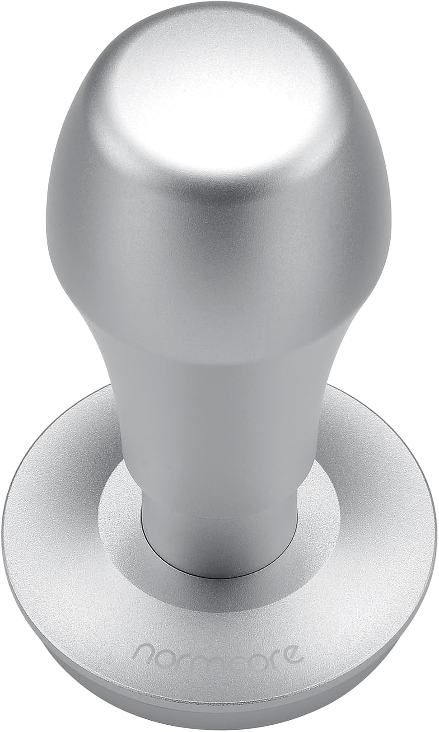 Normcore 51mm Coffee Tamper V4.1 with Click Sound Feedback, Spring Loaded Tamper With Flat Base, Espresso Barista Tamper Compatible with 51mm Delonghi Portafilter, Anodized Aluminum Handle, Silver