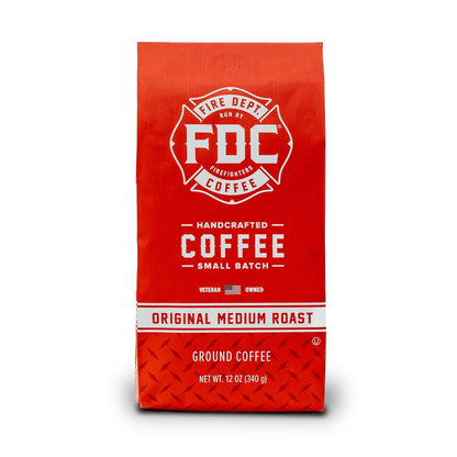 Fire Department Coffee - Gives Back to Firefighters - Balanced & Smooth Original Medium Roast Ground Coffee - Roasted in the USA - Veteran Owned -12 oz