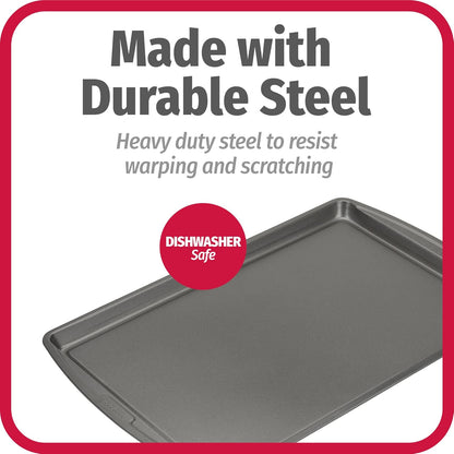 GoodCook AirPerfect Non-Stick 17” X 11" Cookie Sheet Set , Homemade, Frozen & Leftover Slices, Set of 2