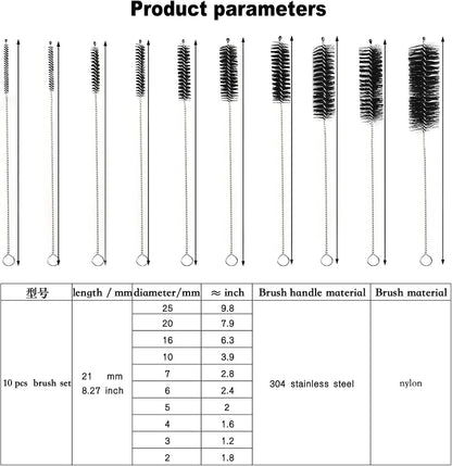 Coffee Machine Cleaning Brush - 15 PCS Straw Brush,Long Handle Bottle Brush, Flexible Scrub Brush for Water Bottles, Glasswares, Mugs,Coffee Pots, Cups,Water Bottles,Bent Pipe