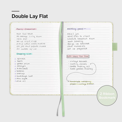 &And Per Se Lined Journal Notebook for Women&Men with Pattern, 160 Pages 100GSM Thick Paper, A5 Hardcover Journals for Writing(Light Green)