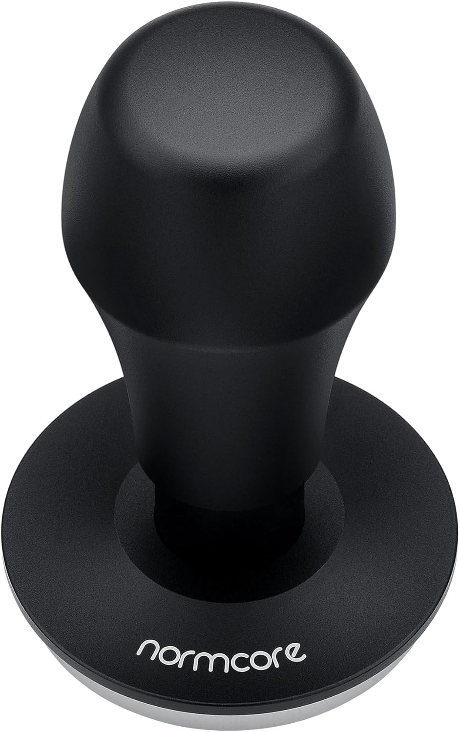 Normcore 58mm Coffee Tamper V4.1 with Click Feedback, Self-Leveling Spring-Loaded Design, 304 Stainless Steel Flat Base for 58mm Espresso Portafilters, Black Anodized Aluminum Handle