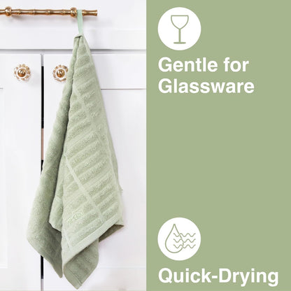 All-Clad Solid Kitchen Towel: Highly Absorbent - 100% Cotton, 17"x30" Towel for Cleaning & Drying Dishes, Glassware, or Countertops, 1-Pack, Fennel
