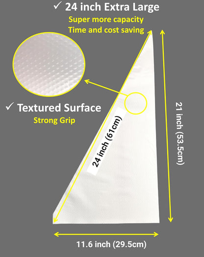 24 Inch Extra Large Piping Bags,100 Pack Disposable Pastry Bags,Thick Anti-Burst Icing Piping Pastry Bags For Frosting Decorating Cake Cupcake Cookie (24 Inch-100 Pack)