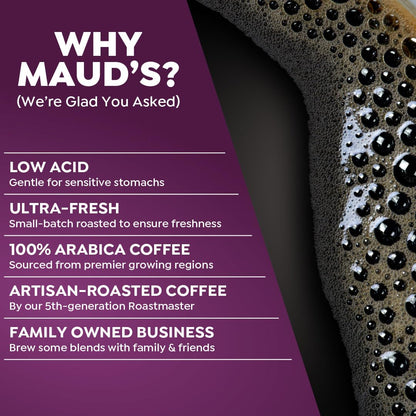 Maud's Super Flavored Coffee Pods Variety Pack, 80 ct, 16 Assorted Flavors, Medium Roast Flavored Coffee in Recyclable Single Serve Pods – 100% Arabica Beans, Compatible with Keurig K Cups Maker