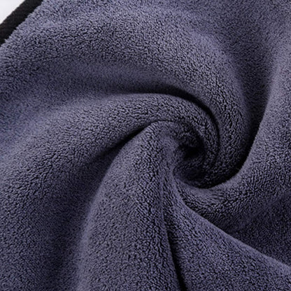 Large Microfiber Drying Towel for Car, Great Thick Soft Plush Towels, 36 x 24inches 800GSM Thickness, Quality, Washable, Absorbency No Scratch Lint Free Drying Towel (36 x 24inches,Grey-Blue,1pack)