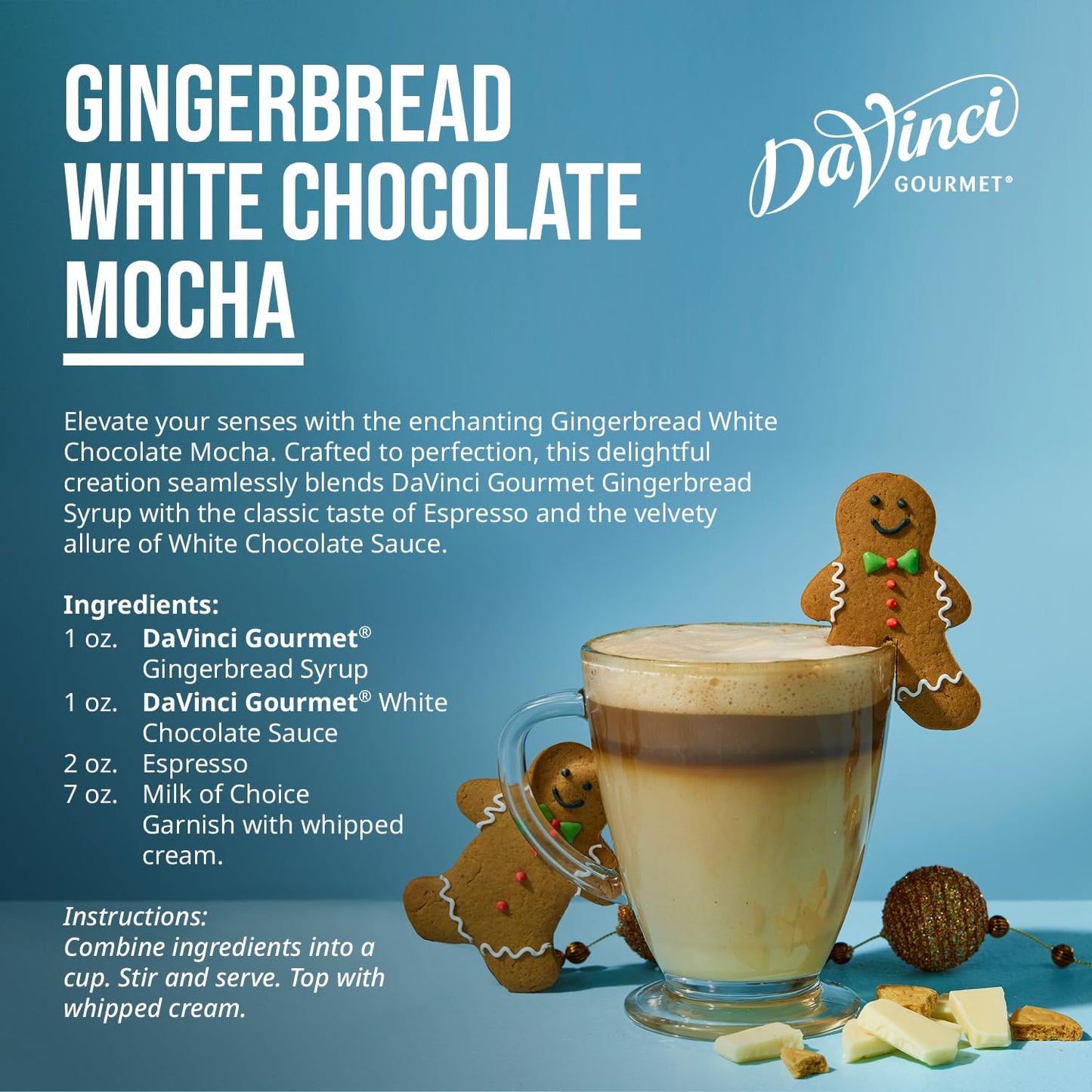 DaVinci Gourmet Classic Gingerbread Syrup, 25.4 Fluid Ounces (Pack of 4)