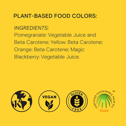 Plant-Based Food Color Variety Pack by Supernatural, Food Dye Powders, 4 Natural Colors, No Artificial Dyes, Gluten Free, Vegan (Pack of 4)