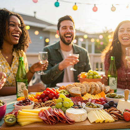 Nuenen 50 Pcs Wood Cutting Board with Handle 15.7 x 7.8 Inch Acacia Bamboo Wooden Serving Kitchen Chopping Boards for Pizza, Bread, Cheese, Charcuterie, Fruit, Vegetables (Acacia)