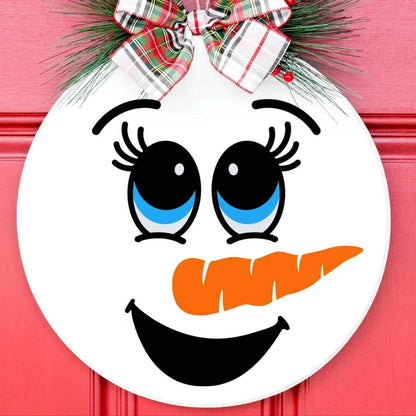 Christmas Stencils for Painting on Wood 12” Christmas Stencil Xmas Holiday Stencil Round Believe Snowman Templates for Porch Door Decor