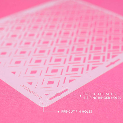 Large Cake Decorating Stencil (PEONIA) Peony Flower Pattern