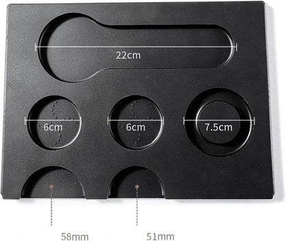 Espresso Tamping Mat, Large Tamping Mat with Corner Edge, Anti-Slip Espresso Silicone Mat For Baristas Tool Supplies, Coffee & Espresso Machine Parts & Accessories, Black 12.6 x 9.5 inch