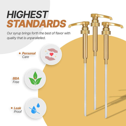 Jimoco® Syrup Pump Dispenser + Torani® Sugar Free Peach Syrup, 25.4 oz - Coffee Syrup Pump & Flavoring Bundle