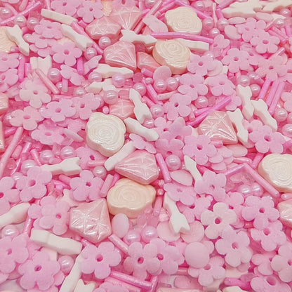 Sprinkles Diamond & Rose & Arrow Cake Decorations Cupcake Toppers Cookie Decorating Perfect for Cakes,Cupcakes,Desserts Toppings 3OZ