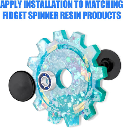 NiArt Fidget Spinner Toy DIY Bearing with Caps Set 22-Pack, MR137 0.5" Single-Sealed Chrome Steel Bearing Balls Replacement High Speed 13mmx7mmx4mm Epoxy Resin Casting Craft Skateboard Stress Reliever