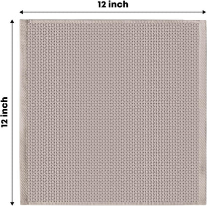 Artoid Mode 100% Cotton Brown Waffle Weave Kitchen Dish Cloths, 12x12 Inch Ultra Soft Absorbent Quick Drying Kitchen Dish Towels Set of 6