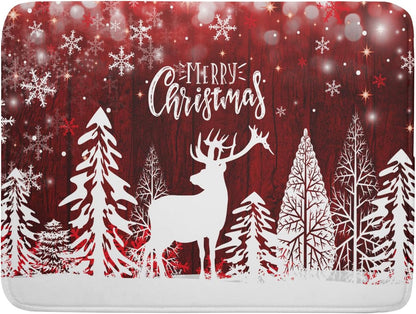 Christmas Dish Drying Mats for Kitchen Counter 16x18 Inch Merry Christmas Happy New Year Snowflake Microfiber Drying Mat Kitchen Accessories Fast Dry Dishes Pad Dish Rack Drainer Mat for Coffee Bar