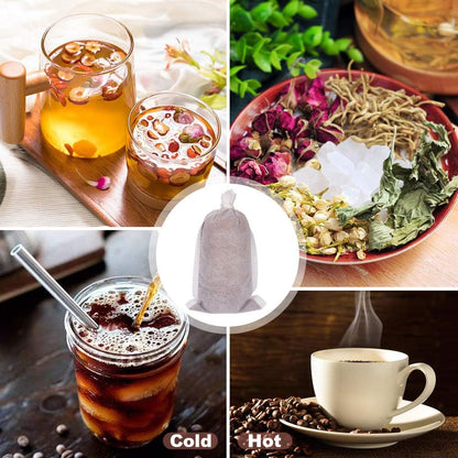 YQL Cold Brew Coffee Filter,50PCS 4x6 Inch No Mess Cold Brew Coffee Bags Disposable Mesh Brewing Bags Tea Filter Bag for Cold Brew Coffee or Tea