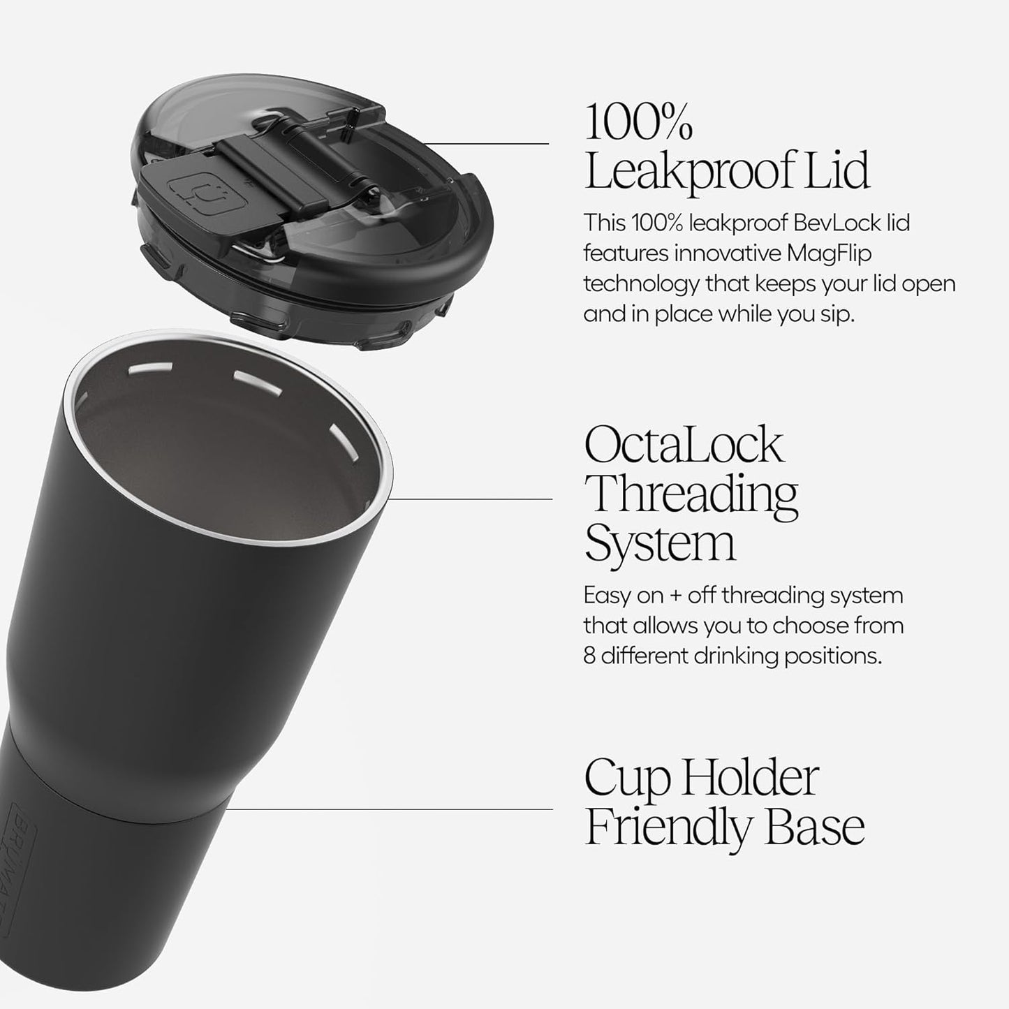 BrüMate Nav 35oz 100% Leak Proof Insulated Travel Tumbler with Magnetic BevLock™ Lid - Double Wall Cup-Holder Friendly Stainless Steel Mug (Kiwi)