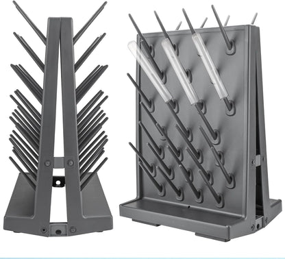 54 Pegs Lab Drying Racks - Double- Sided Lab Supply Pegboard Bench,Detachable PP Test Tube Drying Rack