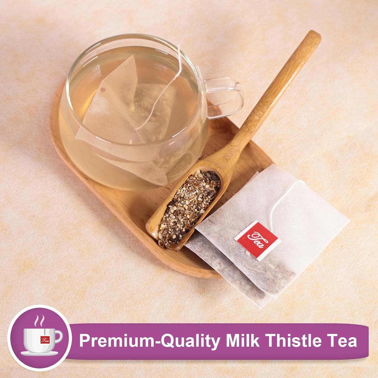 TEARELAE - Milk Thistle Tea - 3g x 50 Count - 100% Natural Milk Thistle Seeds Tea Bags - Non-GMO