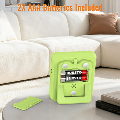 Digital Dual Kitchen Timer, 3 Channels Countdown Triple Timer for Cooking, Magnetic Memory-Preset Large-Display Adjustable Alarm Volume, Multi Times Management, 3A Battery Included, Green