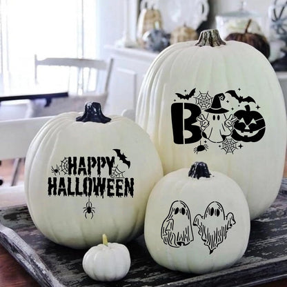 Halloween Stencils Skeleton Boo Ghost Stencil Reusable Halloween Stencils for Painting on Wood Sign Door Mats Fabrics DIY Crafts Decor
