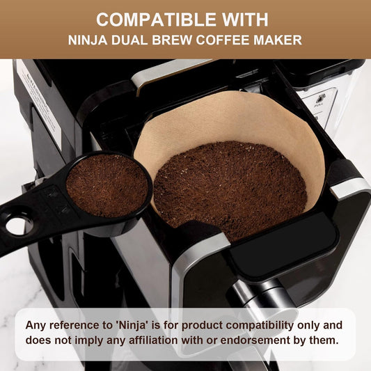 Disposable Coffee Paper Filters, 100 Pcs #4 Cone Replacement Filter for Ninja Coffee Maker