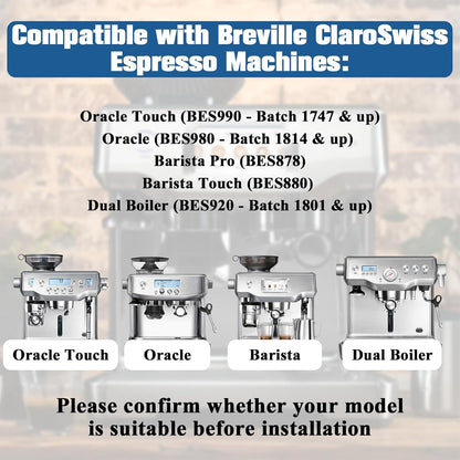 4 Pack Replacement Water Filter for Breville Espresso Machine Barista Touch Bes880, Barista Pro BES878, Oracle Touch BES990, Oracle BES980, Dual Boiler BES920 Bambino ClaroSwiss Sage by Funmit