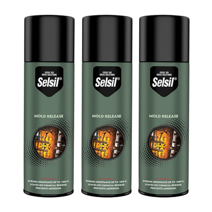 SELSIL Silicone Mold Release Aerosol Spray, Professional Resin Mold Releaser, Non-Stick, Fast-Drying & Easy Mold Removal, 13.5 Fl oz or 400 mL (Pack of 3)