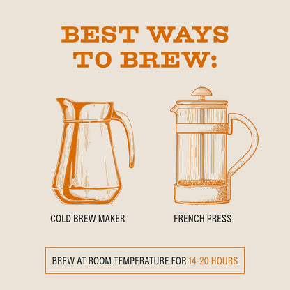 Bizzy Organic Cold Brew Coffee | Breakfast Blend | Coarse Ground Coffee | Medium-Light Roast | Micro Sifted | Specialty Grade | 100% Arabica | 1 LB