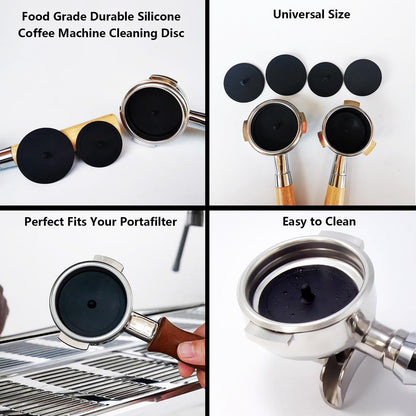 Espresso Coffee Machine Cleaning Brush Kit with Portafilter Cleaning Disc (Brush and Disc for 58mm Coffee Machine)