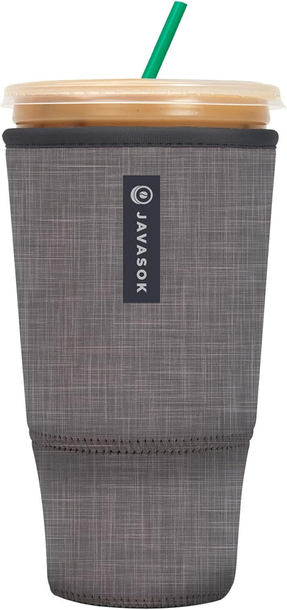 Sok It JavaSok Iced Coffee & Cold Soda Insulated Neoprene Cup Sleeve (Anthracite, XXLarge: 44-48oz)