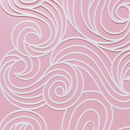 Cake Stencil - Seamless Delicate Pattern for Decorating Tall Double Barrel Cake to Use with Buttercream, Royal Icing, Ganache, Paint, Airbrush (Andra)
