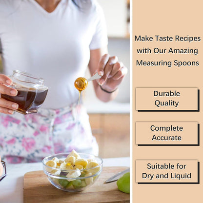 1PCS 1/2tbsp(1.5tsp, 7.5 ml) Single Measuring Spoon, Stainless Steel Individual Teaspoon, Metal Measure Scoop with Gift Box