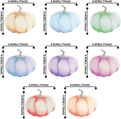 40Pcs Edible Pumpkin Cupcake Toppers Autumn Thanksgiving Theme Party Wafer Paper Color Pumpkin Cupcake Toppers Baby Gender Reveal Party Supplies