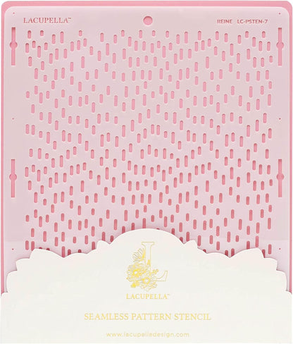 Cake Baking Stencil - Seamless Delicate Pattern for Decorating Tall Double Barrel Cake to Use with Buttercream, Royal Icing, Ganache, Paint, Airbrush (Reine)