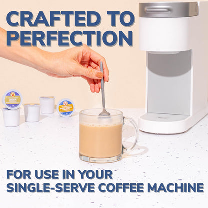 Victor Allen's Coffee Sweet and Salty Caramel Flavored Cappuccino, 12 Count, Single Serve Coffee Pods for Keurig K-Cup Brewers