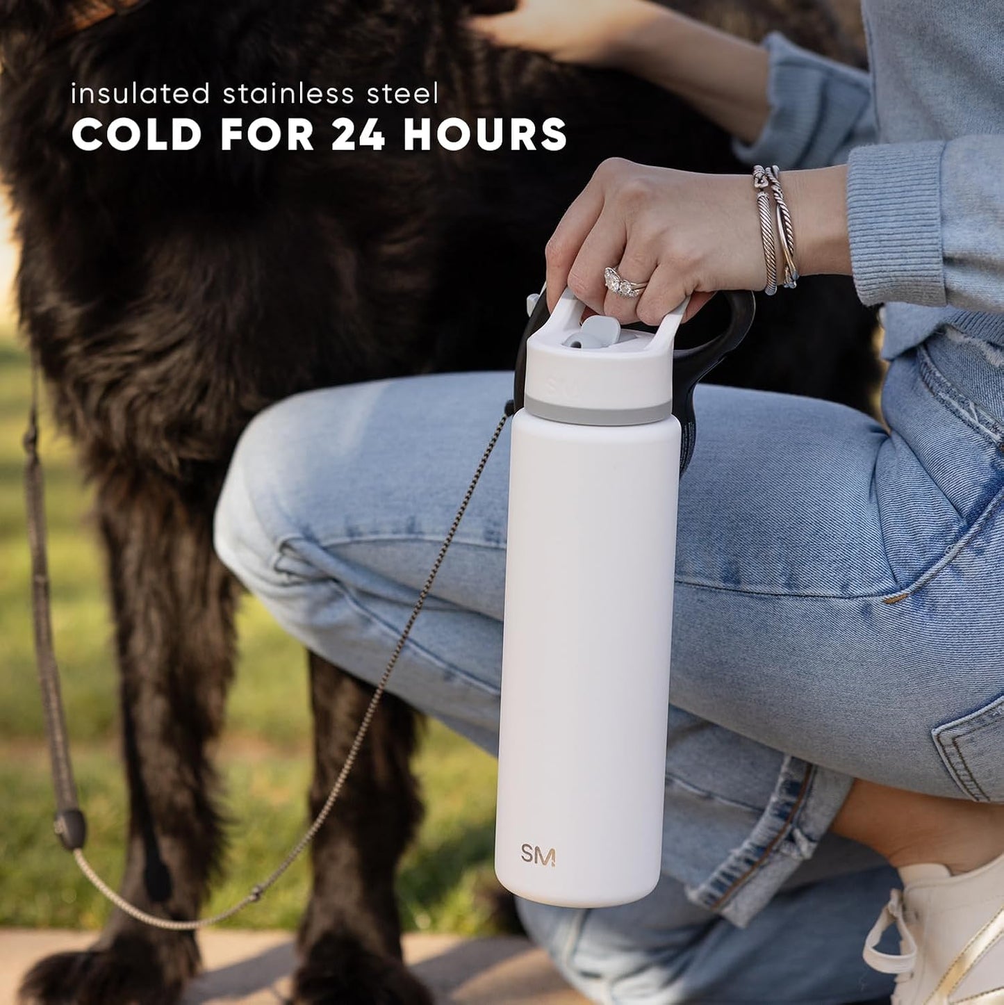 Simple Modern Summit Water Bottle with Straw Lid | Vacuum Insulated Stainless Steel | Leak Proof BPA-Free Cup for Travel, School, Sports | 30oz, Tropical Wave