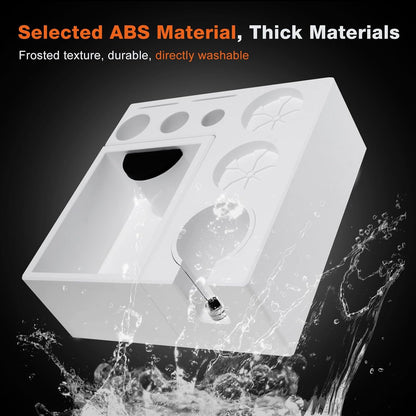 PUSEE Espresso Knock Box & Tamp Station, 9 in 1 Espresso Organizer, Fit 51,54,58MM Tamper, Distributor, Portafilter & Puck Screen Accessories, Detachable Knock Box